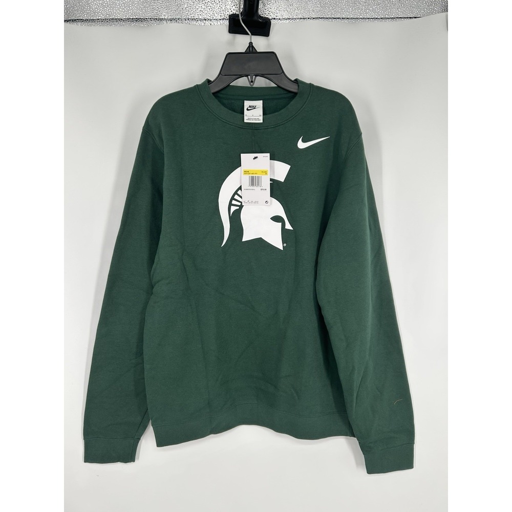 Michigan State Spartans Nike Club Fleece Crewneck Sweatshirt Pullover Mens Small